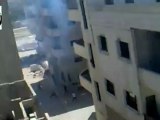 فري برس ريف دمشق جديدة عرطوز قنابل مسيلة للدموع ورصاص من قبل الامن 20 4 2012 Damascus