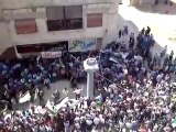 فري برس ريف دمشق  عربين مظاهرة حاشدة جمعة  سننتصر و سيهزم الأسد  رغم محاصرة كتائب الأسد20 4 2012 ج1 Damascus