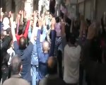 فري برس حمص جورة الشياح مظاهرة بعد إيقاف القصف بساعة فقط  سنخرج من تحت الركام 21 4 2012 Homs