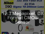 Nikon D90 SLR-Digitalkamera (12 Megapixel, Live-View, HD-Videofunktion) Kit inkl Review