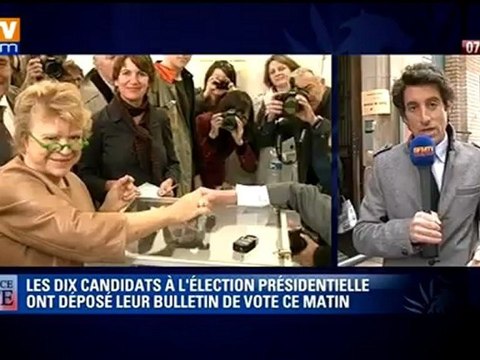 Eva Joly, la candidate écologiste a voté à Paris