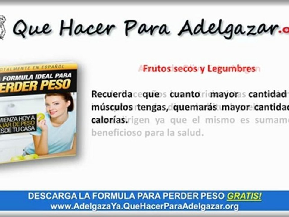 Bajar de peso - Alimentos que queman grasa