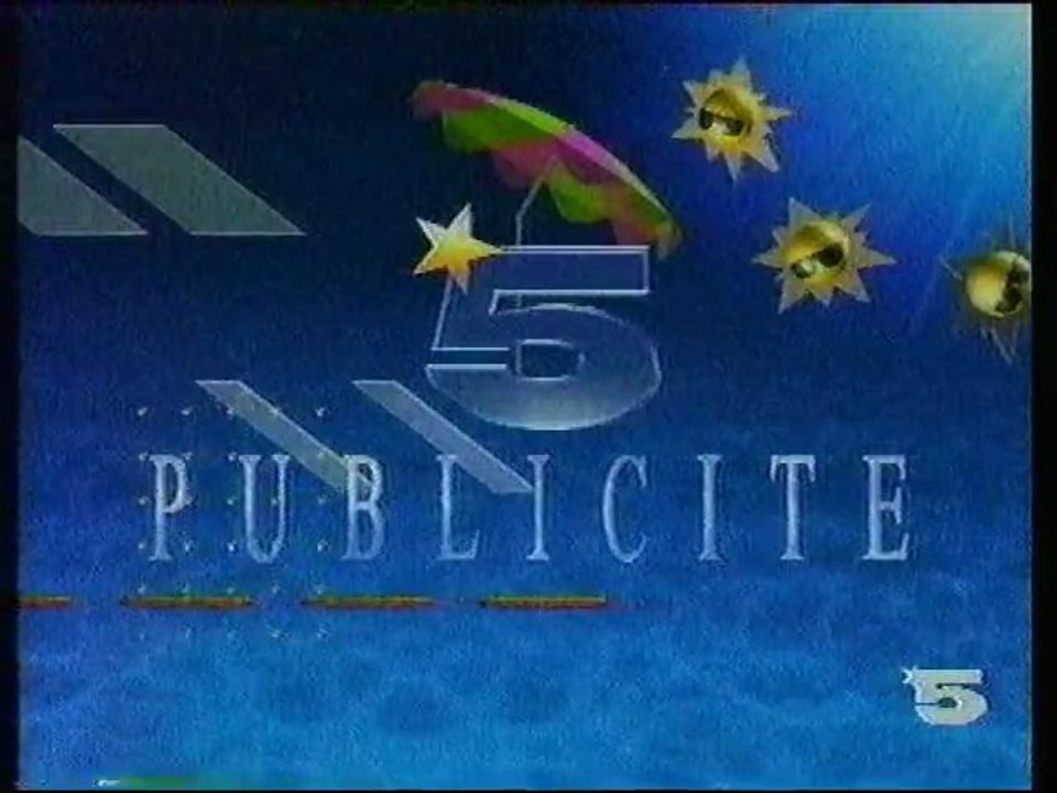 La Cinq 16 Septembre 1990 1 Pub,1 B.A.,Ciné 5,Minuit Pile,Météo