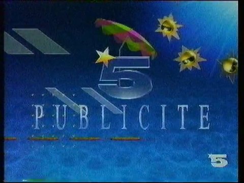 La Cinq 16 Septembre 1990 1 Pub,1 B.A.,Ciné 5,Minuit Pile,Météo