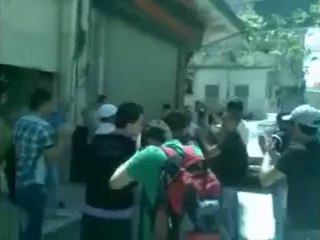 فري برس حمـــاة المحتلة مظاهرة أبطال سوق إبن الرشد  2012 4 22 Hama