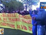 Roumains Bulgars  interpellent  les Candirats du meeting de François Hollande