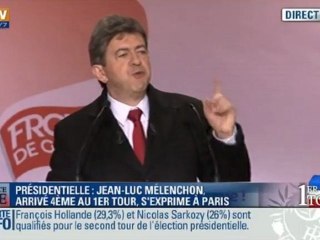 Jean-Luc Mélenchon appelle à se mobiliser le 6 mai pour battre sarkozy