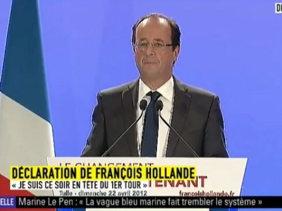 Francois Hollande: "Ce soir, je deviens le candidat de toutes les forces"