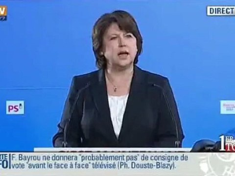 Martine Aubry: Les Français ont exprimé une aspiration profonde pour le changement