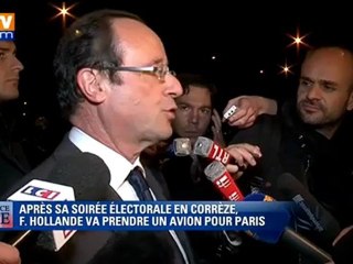 Hollande : "je suis premier, c’est un désaveu pour le président sortant"