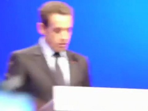 NS2012 - Réunion du 1er Tour - (ext.6) Arrivée et discours de Nicolas Sarkozy