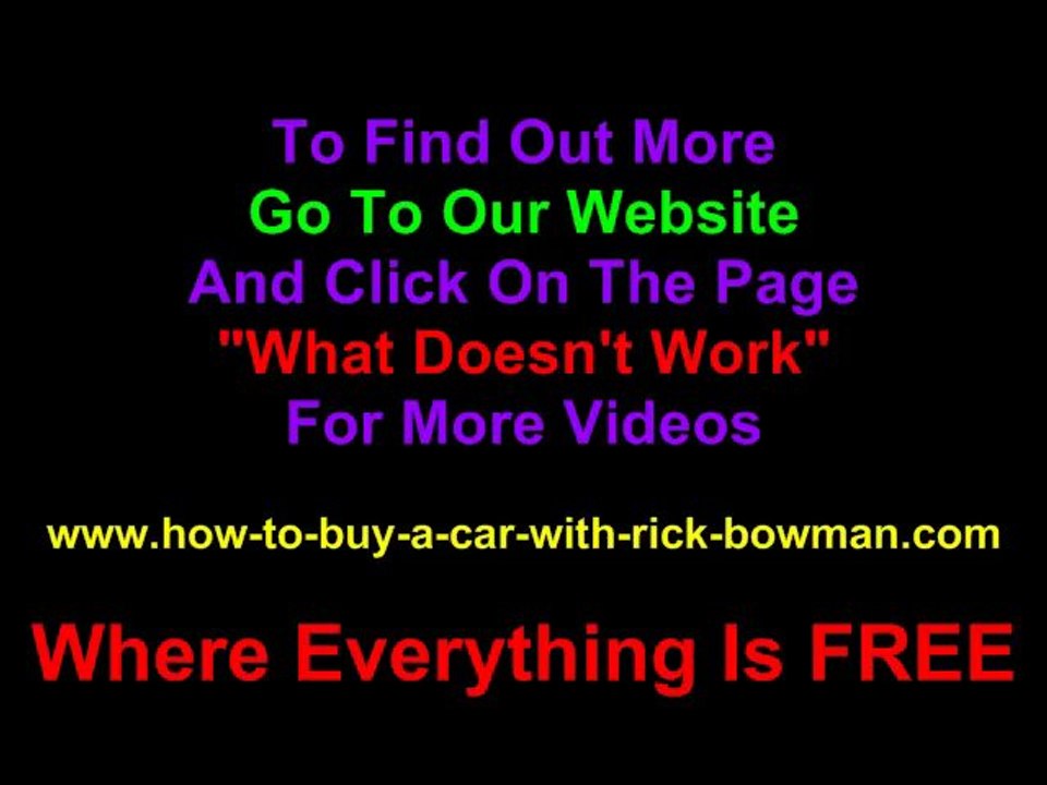 Car Buying Tips Part 1