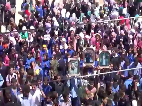 فري برس درعا مظاهرة طلابية في مدينة طفس بدرعا22 4 2012 Daraa