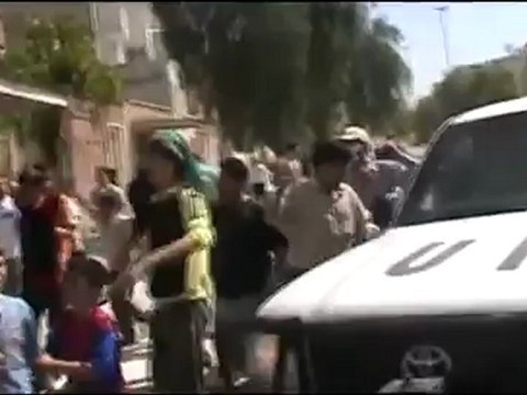 فري برس حماة المحتلة المراقبين في حي الاربعين 22 4 2012 Hama