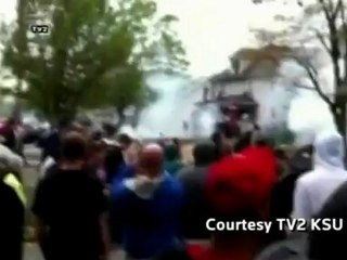 Ohio uni festival ends in clashes