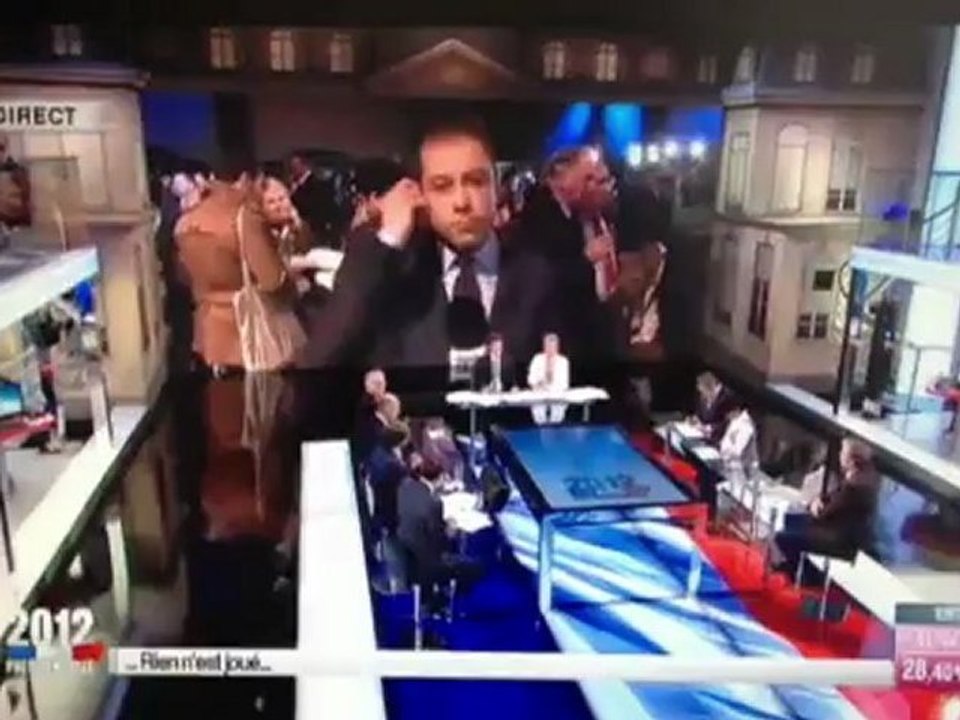 Intervention de Julien DUFOUR sur France 2, 1er tour de la Présidentielle, 22 avril 2012.