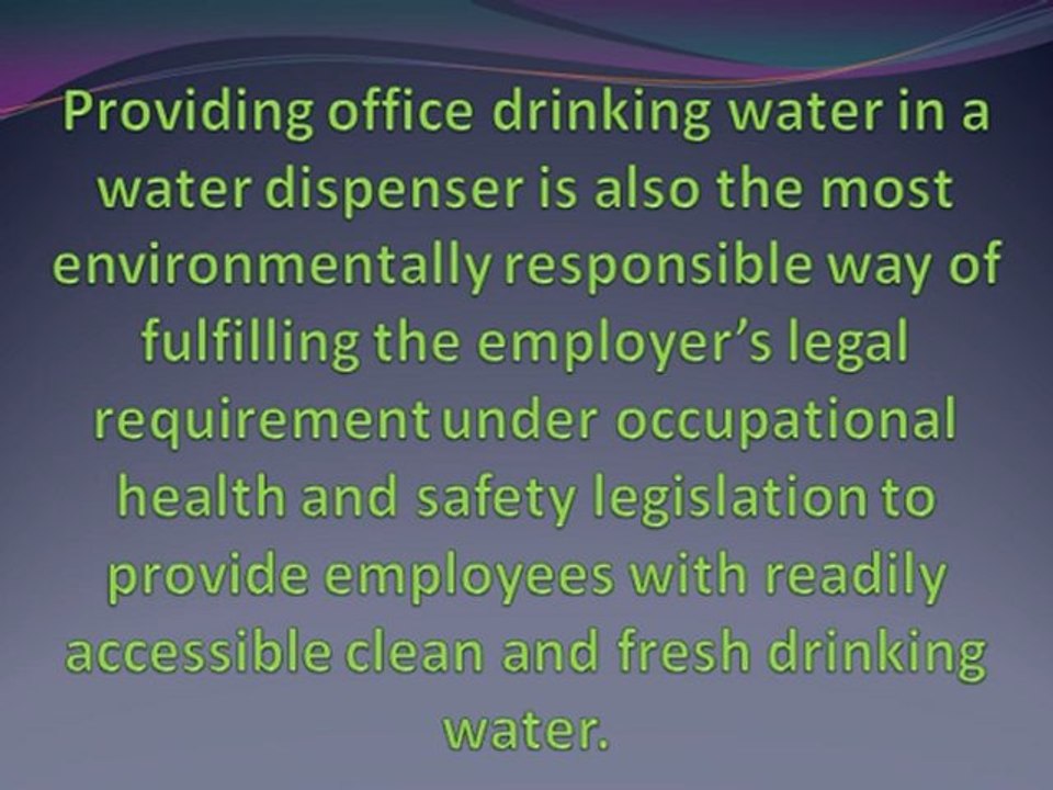 Filtered Water Systems Great Solution for Office Drinking Water