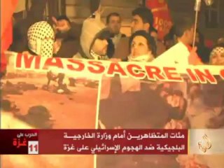 مظاهرات في بلجيكا تقف ضد الهجوم الإسرائيلي على غزة