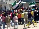 فري برس درعاغصم مظاهرة نصرة لبصر الحرير وكل المدن المنكوبة 23 4 2012 Daraa