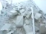 فري برس حمص القصير آثار الدمار على المدراس  22 4 2012 Homs Syria