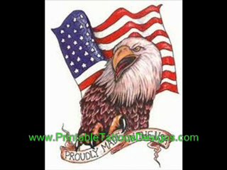 american eagle and flag tattoo