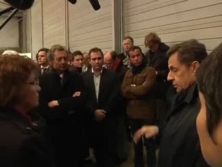 Agnès Le Brun  - Nicolas Sarkozy visite les chantiers SIBIRIL en compagnie d'Agnès Le Brun - 17/04/12