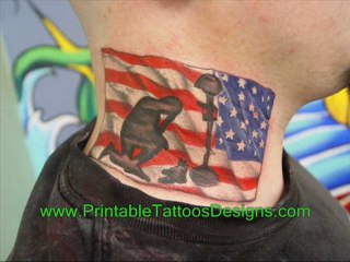 american flag tattoo flash