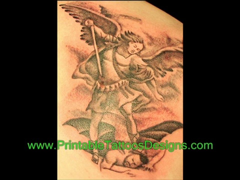 angel and devil tattoos