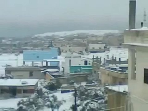 فري برس درعا حوران الحــاره مدينة الصمود الحاره في احضان الثلوج 23 4 2012 Daraa