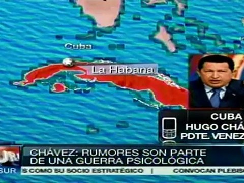 Chávez desmiente rumores sobre su salud