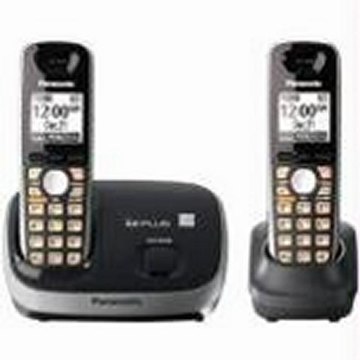Panasonic KX-TG6512B DECT 6.0 PLUS Expandable Digital Cordless Phone System, Black, 2 Handsets Best Price