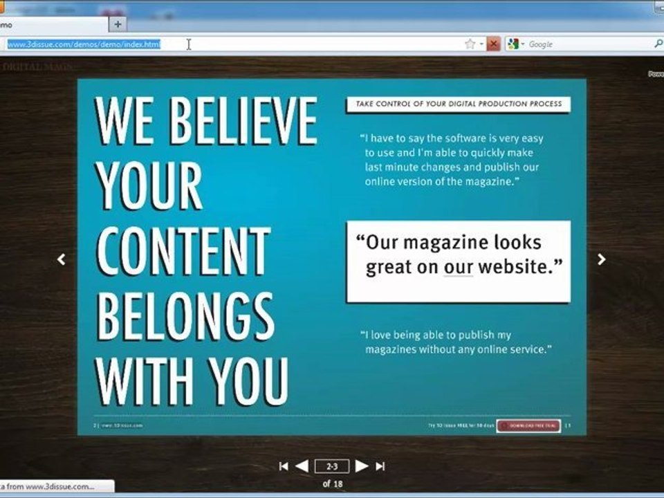 How to upload digital online magazine to your website using 3D Issue software