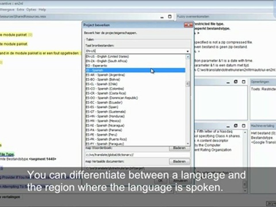 Invantive - DotNetNuke translate with OmegaT - a free program for computer support translating