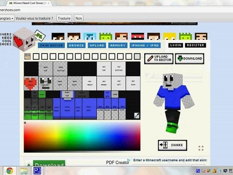 Tuto comment cree son propre skin minecraft