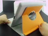 360 Degree Rotating Leather Stand Case for The New iPad 3