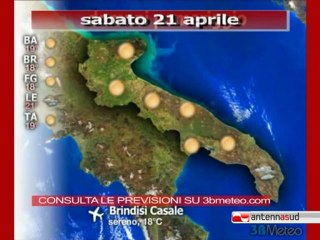Previsioni del tempo, sabato 21 aprile