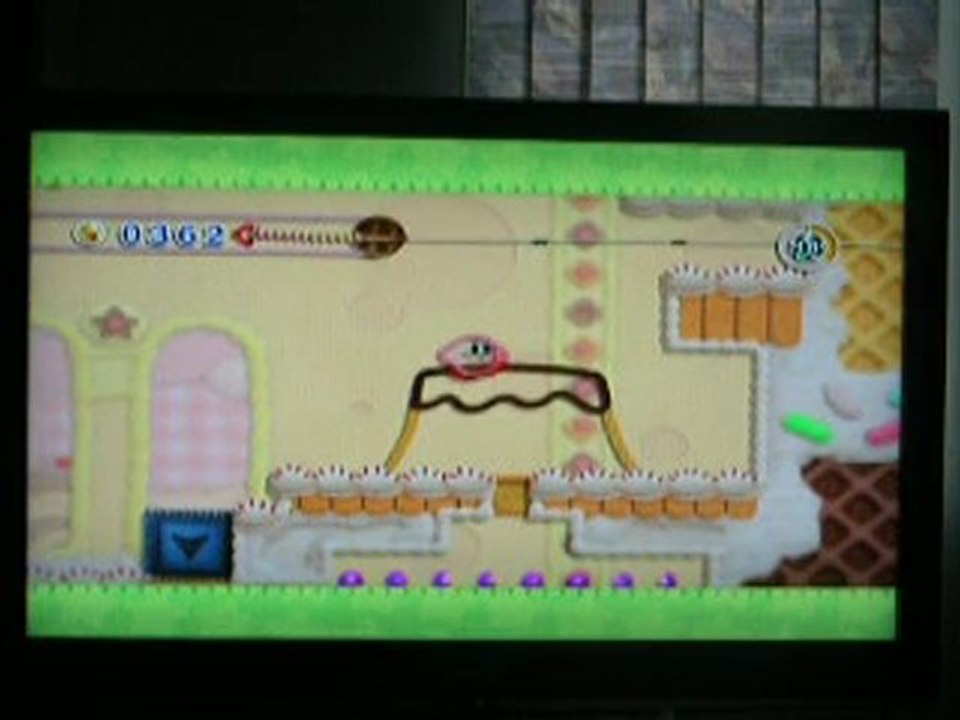 Kirby Epic Yarn (6) Un parc un peu trop sucré