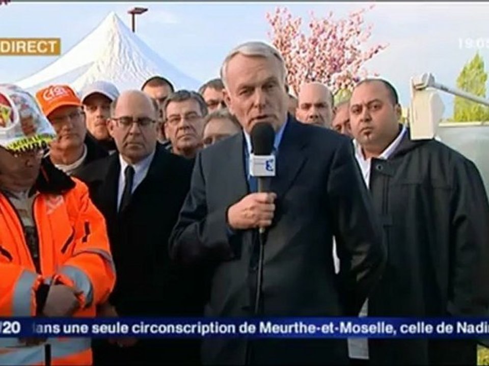 Jean-Marc AYRAULT a Florange 24 04 2012