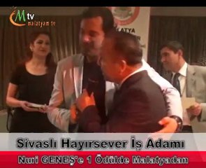 Hayırsever İş Adamına Bir Ödülde Malatya'dan