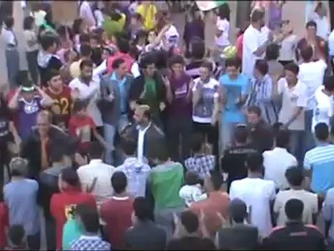 فري برس درعا مهد الثورة مظاهرة مدينة الحراك المحتلة 24 4 2012 Daraa