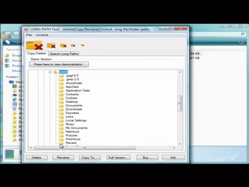 LONG PATH TOOL - helps to delete or copy long path files