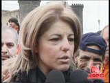 Napoli - La protesta dei lavoratori del centro agroalimentare di Volla (16.04.12)