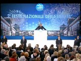 Milano - Berlusconi alla festa del Pdl - La Criminalità organizzata
