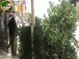فري برس  ريف دمشق قطنا عصابات الجيش الأسدي في مواجهة المشيعين 1 5 2012 Damascus