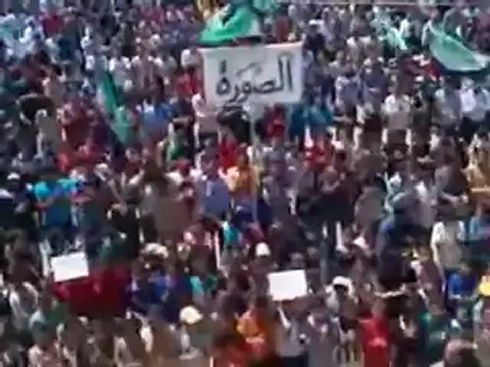 فري برس درعا الصورة مظاهرة صباحية حاشدة نصرة للمدن المنكوبة الثلاثاء 1 5 2012 Daraa