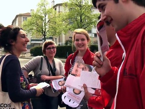Opération porte à porte à Nancy avec Chaynesse Khirouni