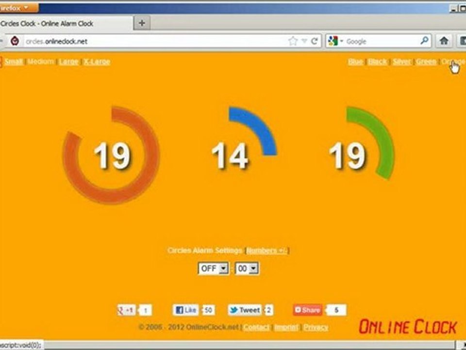 Circles Clock - Circles.OnlineClock.net