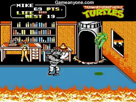 Teenage Mutant Ninja Turtles 2: The Arcade Game Playthrough (NES) (Part 1)