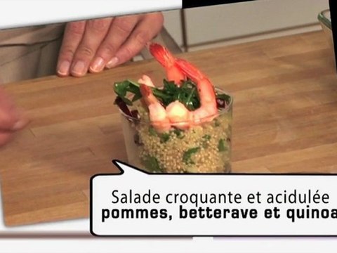 Repas Divin - Recette n°1 : Salade croquante et acidulée pommes, betterave et quinoa