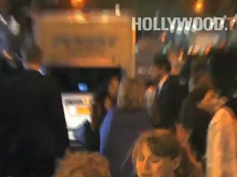 Hillary Rodham Clinton leaving the Time 100 Gala